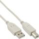 Kabel USB InLine Kabel USB 2.0 A-B 5m - biały (34555H) Darmowy odbiór w 26 miastach!