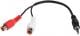 Kabel Natec Minijack 3.5 - RCA (Cinch) x2 0.2m Czarny (NKA-0540) Darmowy odbiór w 26 miastach!
