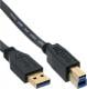 Kabel USB InLine USB-B ultra-płaski, 3m Czarny (35330F) Darmowy odbiór w 26 miastach!
