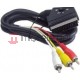 Kabel Gembird SCART - RCA (Cinch) x3 1.8m Czarny (CCV519001) Darmowy odbiór w 26 miastach!