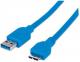 Kabel USB Manhattan SuperSpeed USB 3.0 typ A na microUSB typ B (325424) 2m Darmowy odbiór w 26 miastach!