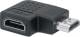 Adapter AV Manhattan HDMI (M/F) kątowy Czarny (353489) Darmowy odbiór w 26 miastach!