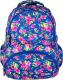 MAJEWSKI Plecak 4-komory FLOWERS NAVY BLUE BP7 Darmowy odbiór w 26 miastach!