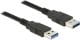Kabel USB Delock USB A - USB A (M/M) Czarny 5m (85064) Darmowy odbiór w 26 miastach!