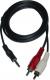 Kabel Minijack 3.5 - RCA (Cinch) x2 3m Czarny Darmowy odbiór w 26 miastach!