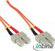 InLine Patchcord Światłowodowy SC/SC, 62.5/125m, OM1, 50m (83650) Darmowy odbiór w 26 miastach!