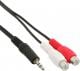 Kabel InLine Minijack 3.5 - RCA (Cinch) x2 5m Czarny (89941D) Darmowy odbiór w 26 miastach!
