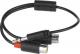 Kabel eSTUFF Minijack 3.5 - RCA (Cinch) x2 0.15m Czarny (ES84529-0,15M-BLACK) Darmowy odbiór w 26 miastach!