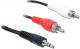 Kabel Delock Minijack 3.5 - RCA (Cinch) x2 5m Czarny (84212) Darmowy odbiór w 26 miastach!