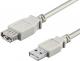 Kabel USB Goobay USB A - USB A (M/Ż) Szary 3m (68716) Darmowy odbiór w 26 miastach!