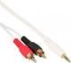Kabel InLine Minijack 3.5 - RCA (Cinch) x2 7.5m Biały (89928W) Darmowy odbiór w 26 miastach!
