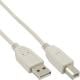 Kabel USB InLine Kabel USB 2.0 A-B 0.5m - biały (34505H) Darmowy odbiór w 26 miastach!