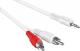 Kabel Delock Minijack 3.5 - RCA (Cinch) x2 10m Biały (85311) Darmowy odbiór w 26 miastach!