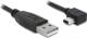 Kabel USB Delock USB 2.0 AM USB BM mini 5-pin, kątowy, 0.5m, Czarny (82680) Darmowy odbiór w 26 miastach!