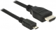 Kabel Delock MHL (microUSB - HDMI) 2m Czarny (83649) Darmowy odbiór w 26 miastach!