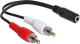Kabel Delock Minijack 3.5 - RCA (Cinch) x2 0.2m Czarny (84768) Darmowy odbiór w 26 miastach!
