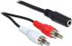 Kabel Delock Minijack 3.5 - RCA (Cinch) x2 1.4m Czarny (84769) Szybka dostawa! Darmowy odbiór w 26 miastach!