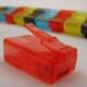 NetRack wtyk RJ45 8p8c UTP linka, kat. 5e (100 szt), czerwony (105-50R) Darmowy odbiór w 26 miastach!