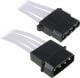 BitFenix Przedłużacz Molex 45cm - opływowy biało czarny ( BFA-MSC-MM45WK-RP ) Darmowy odbiór w 26 miastach!