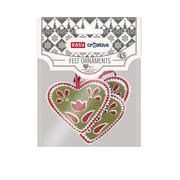 Ozdoba z filcu z zawieszką SERCE 3szt Easy EASY