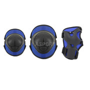 Ochraniacze dziecięce na nadgarstki, łokcie, kolana H110 DARK BLUE Nils Nils Extreme