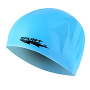 Jednokolorowy czepek silikonowy z tłoczeniem SE25 jasnoniebieski SPURT Spurt