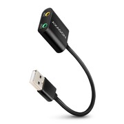 AXAGON ADA-12 Zewnętrzna karta dzwiękowa USB 2.0 48kHz/16-bit stereo, metal, kabel USB-A 15 cm AKAXNAAADA12001