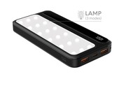 Rebeltec Powerbank P10 LCDPD 10 000mAh LAMP z funkcją mocnego źródła światła, moc wyjściowa 22,5W Port Delivery (PD20W) AZRECUAP030