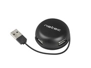 Natec Hub USB 4 porty Bumblebee USB 2.0 czarny NUNATUS4P000013