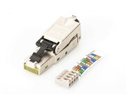 Digitus Wtyk modularny RJ45 kat.6A, PoE+, 10GbE, STP, ekranowany, metalowy, beznarzędziowy, AWG 27-22, zaślepka AKASSKSAW000003