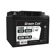 Green Cell Akumulator AGM VRLA 12V 40Ah IP54 AZGCEUAY12V40AJ