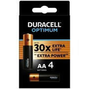 Duracell Baterie Optimum AA LR6 blister 4 sztuki AZDURUB6OPLR601