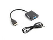 Lanberg Adapter HDMI-A (M) -> VGA (F) + audio na kablu AKLAGVA00000015