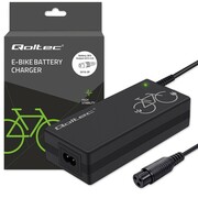 Qoltec Ładowarka do roweru elektrycznego 36V | 42V | 2A | 3P-GX16 + kabel zasilający AZQOLLA00052618