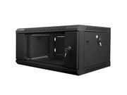 Lanberg Szafa instalacyjna wisząca 19 cali 4U 600X450mm czarna (drzwi szklane) NULAGR4U0000001