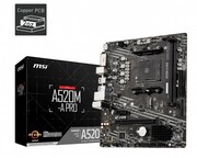 MSI Płyta główna A520M-A PRO AM4 2DDR4 DVI/HDMI USB 3.2 mATX KBMSIAA7A520U00