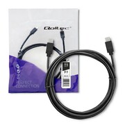 Qoltec Kabel USB 3.1 typ C męski | USB 3.1 typ C męski | 3m | Czarny AKQOLTU00052353