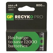 GP Battery Akumulatorki R03/AAA Ni-MH 800mAh blister 4szt. GP RECYKO PRO AZGPBUA30000009