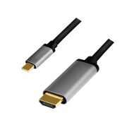 LogiLink Kabel USB-C do HDMI, 4K 60Hz aluminiowy 1.8m AKLLIKV0CUA0101