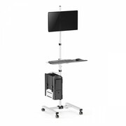 Maclean Stand wózek do monitora CPU na kółkach MC-793 W Biały AJMCLTMCLMC793W