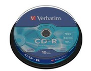 Verbatim CD-R 52x 700MB 10P CB DL Ex Prot 43437 ECVRBCRL510