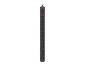 Armac Listwa przeciwprzepięciowa M12/16A Rack 19'' 2.5m czarna (12 gniazd) do montażu pionowego ALARAPC00000001