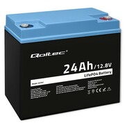 Qoltec Akumulator LiFePO4 Litowo-Żelazowo-Fosforanowy | 12.8V | 24Ah | 307.2Wh | BMS AZQOLUAZ0053702