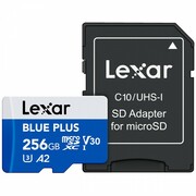 Lexar Karta pamięci microSD 256GB C10 A2 U3 V30 170MB/s Blue Plus SFLXRMD256BLPL1