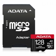 Adata Karta pamięci microSD High Endurance 128GB UHS1 U3 V30 A2 100/85MB/s + Adapter SFADAMD128U1C21