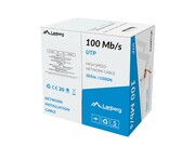 Lanberg Kabel LAN UTP 100Mb/s 305m drut cca czerwony AKLAGKS5UTP0013
