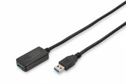 Digitus Kabel przedłużający USB 3.0 SuperSpeed Typ USB A/USB A M/Ż aktywny, czarny 5m AKASSPU00000005