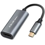 Qoltec Adapter aluminiowa przejściówka USB-C na HDMI 4K | 60Hz | 32AWG AIQOLA000050331