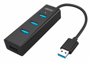 Unitek Hub 4x USB 3.0; BC1,2; CZARNY NUUNIUS4P000016