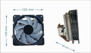 Gembird Chłodzenie CPU Huracan 12cm 100W 4-pin multicolor LED AWGEMWP00000006